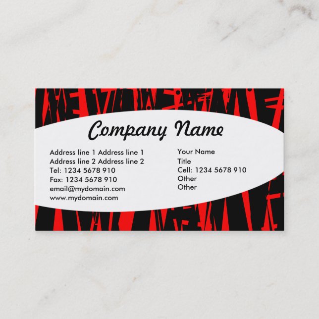 Eliptical - Abstrakt 06 Visitkort (Framsida)