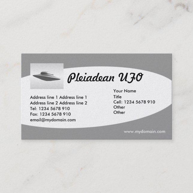 Eliptical Platinum - UFO Visitkort (Framsida)