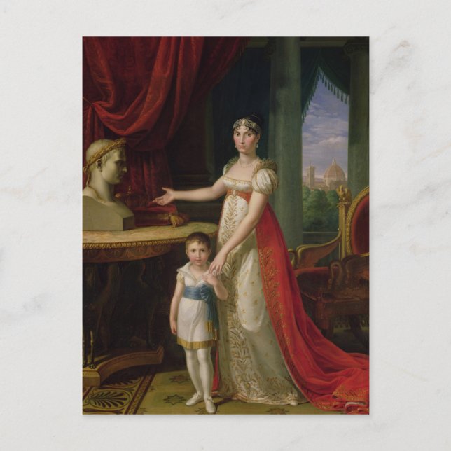 Elisa Bonaparte Grand Duchess of Toskana Vykort (Framsida)