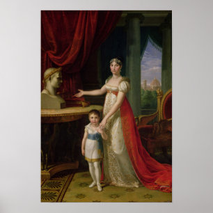 Elisa Bonaparte storslagen hertiginna av Tuscany Poster