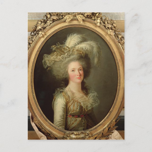 Elisabeth av Frankrike kallad Madame Elisabeth Vykort (Framsida)
