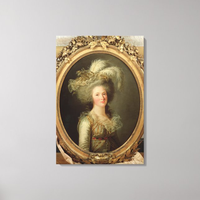 Elisabeth av Frankrike kallade Madame Elisabeth Canvastryck (Framsida)