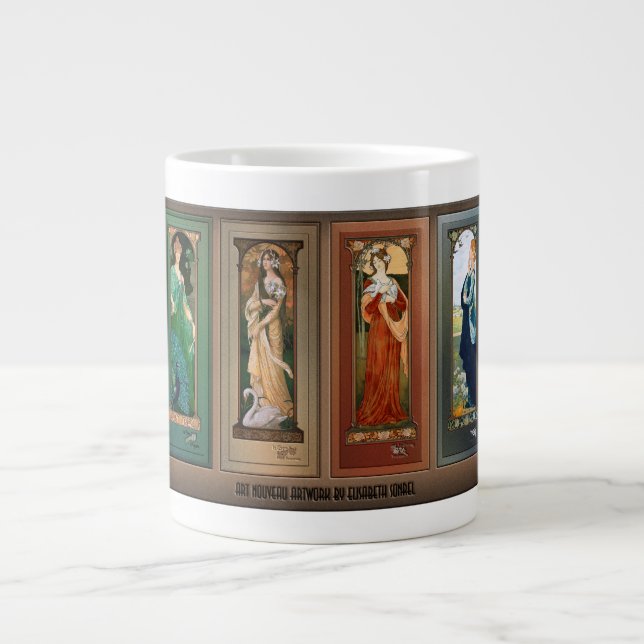 Élisabeth Sonrel Art nouveau Maiden Bird Series Jumbo Mugg (Framsidan)