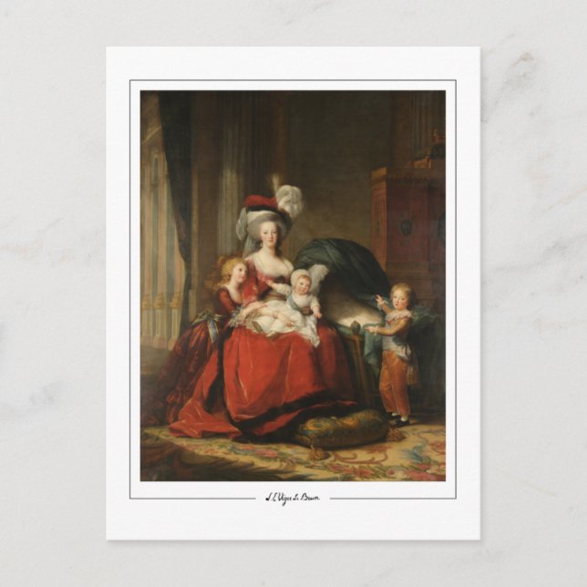 Élisabeth Vigée Le Brun #12 - Finkonstpostkort Vykort (Framsida)