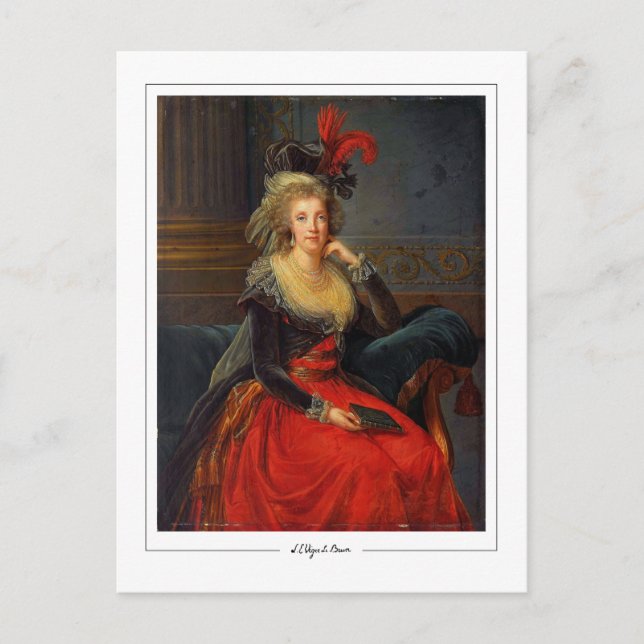 Élisabeth Vigée Le Brun #216 - Finkonstpostkort Vykort (Framsida)