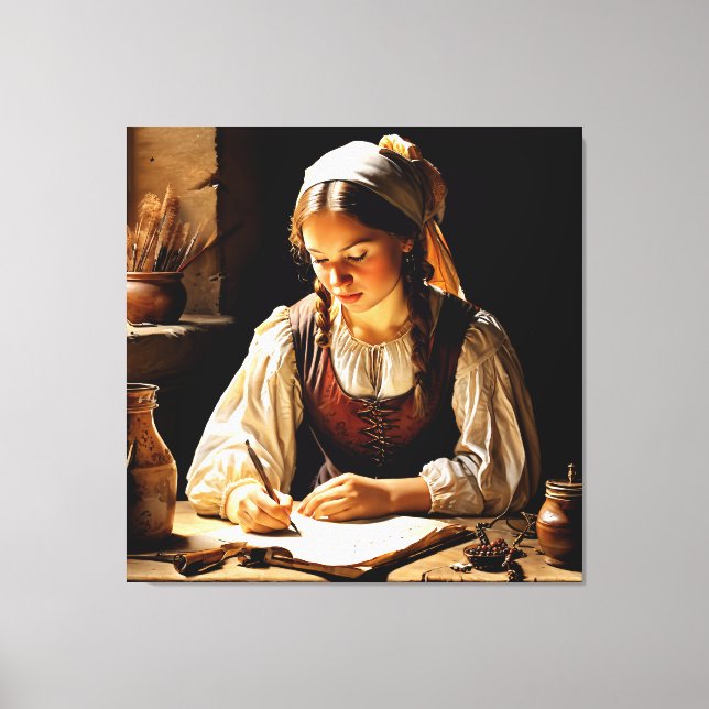 "Elisabeth", "Young Scholar" Canvastryck (Framsida)