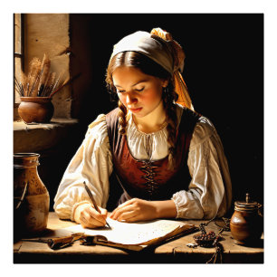 "Elisabeth", "Young Scholar" Fototryck