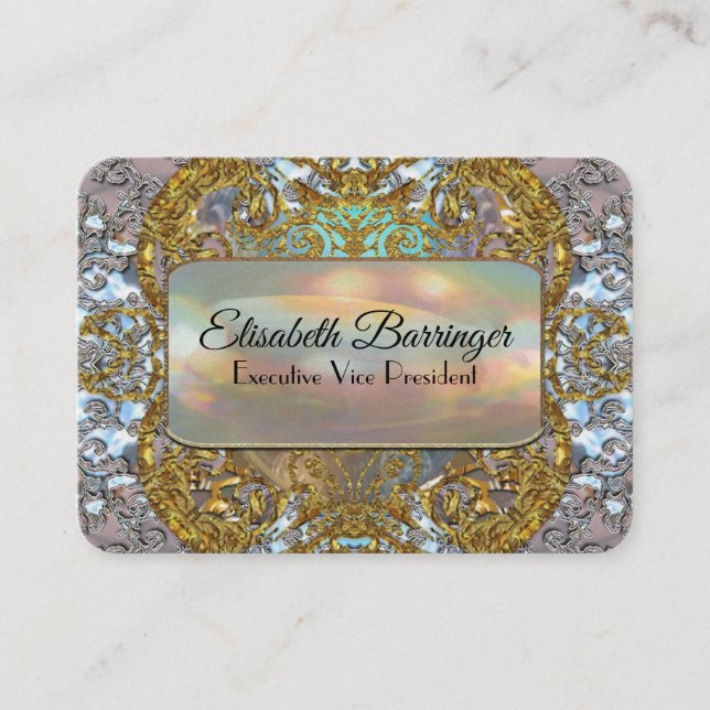 Elisabeths unik elegant professionell visitkort (Framsida)