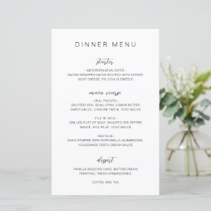 Elise Elegant bröllop Menu