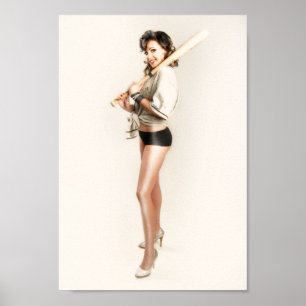 Elise med fladdermus poster