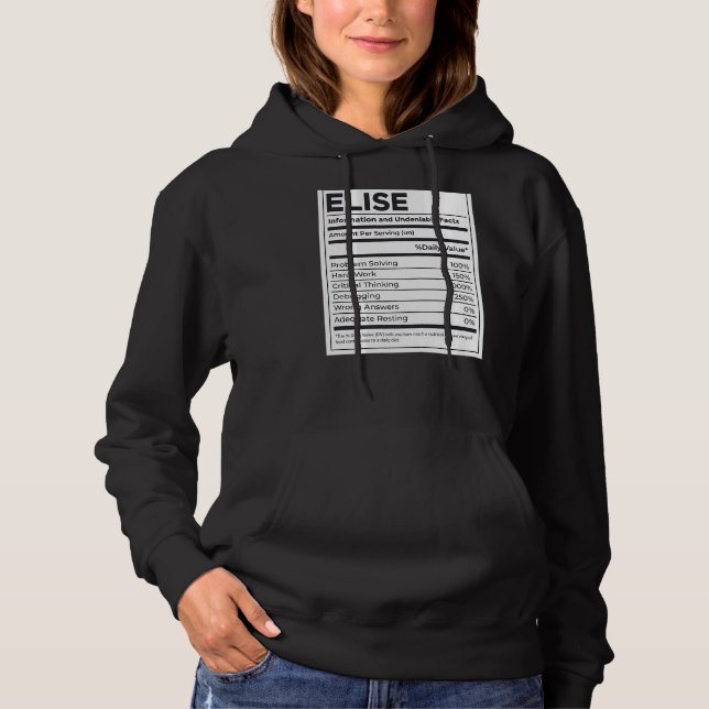 Elise Nutrition Information Problem med att lösa h T Shirt (Framsida)