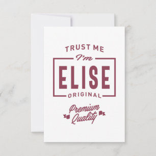 Elise Personlig Namn Birthday Gift OSA Kort