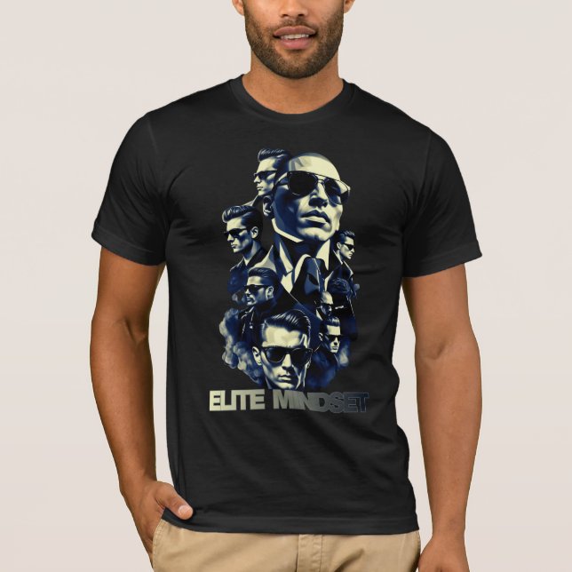 Elit Mentalitet Premium Herr Grafisk T-Shirt (Framsida)