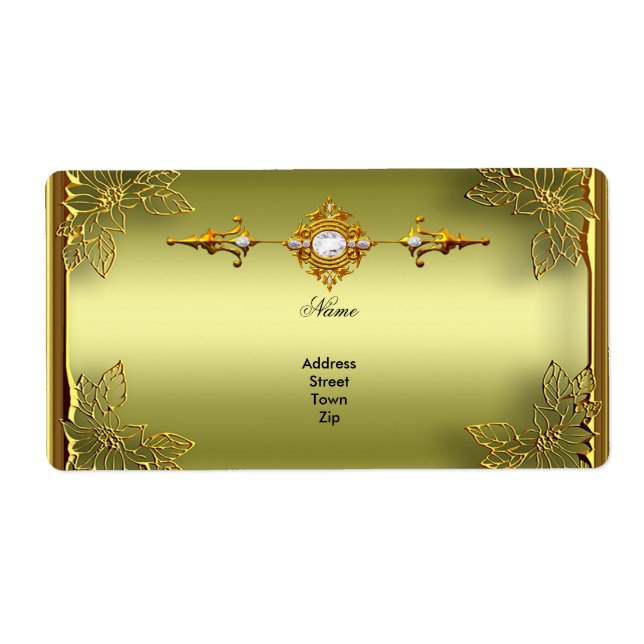 Elite Avocado Grönt Guld-Förlovning-årsdag Fraktsedel (Framsidan)