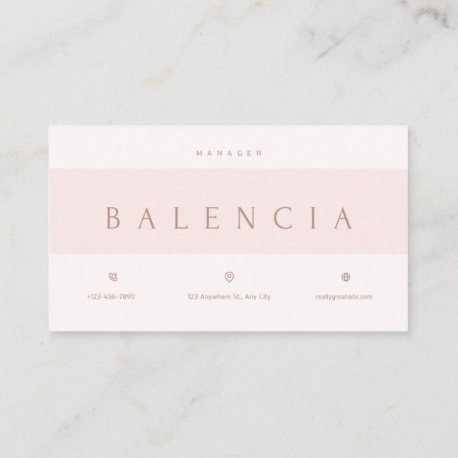 Elite Beauty & Style Expert Visitkort (Baksida)