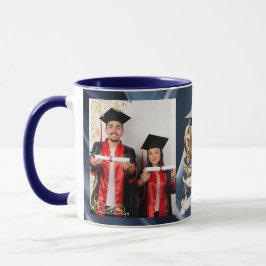 Elite BLEU-Marmor & Guld Personlig Examen Mugg