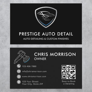 Elite Car Tvättar QR Code Fordon-detaljtjänst Visitkort