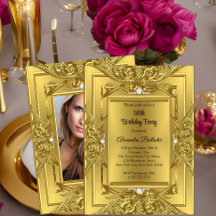 Elite Diamond Guld Elegant födelsedagsfest Photo