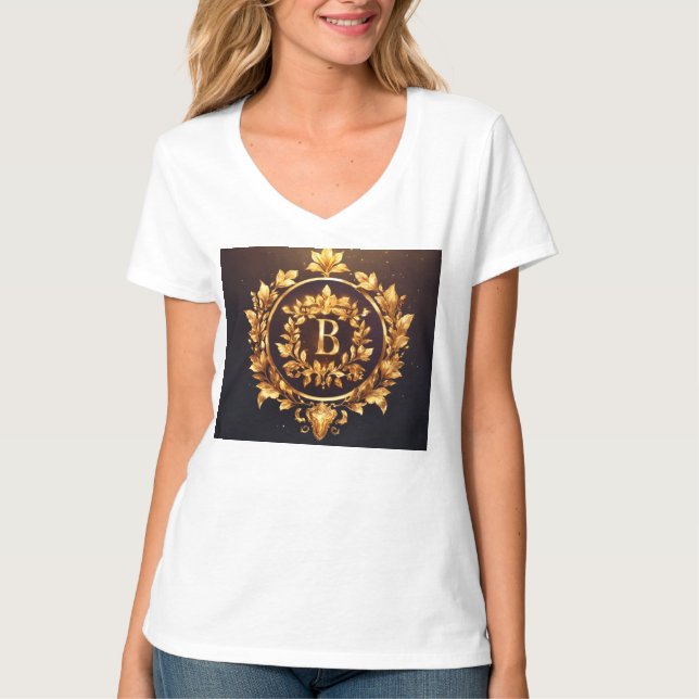 Elite Golden Laurel Vapensköld Logotyp T Shirt (Framsida)