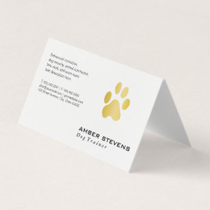 Elite Hund Trainer Golden Tass Visitkort