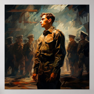 Elite militär soldat Poster: mod personifierad Poster