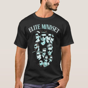 Elite Mindset Lyx Premium Svart Herr Grafisk T-shi T Shirt