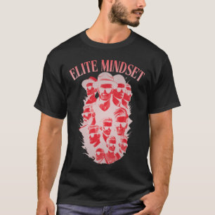 Elite Mindset Lyx Premium Svart Herr Grafisk T-shi T Shirt