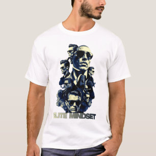 Elite Mindset Premium Herr Vit Grafisk T-Shirt
