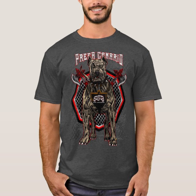 ElitE Presa Canario - Hund Warrior T Shirt (Framsida)