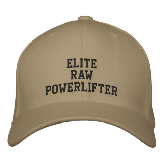 Elite rå Powerlifter Broderad Keps