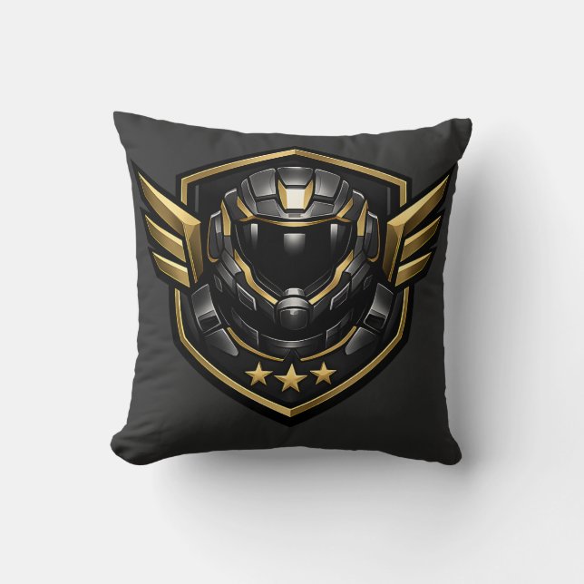 Elite Space Crew Exploration Division Throw Pillow Kudde (Framsida)