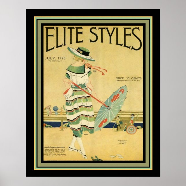 Elite Stilar Art Deco 1920 Cover 16 x 20 Poster (Framsidan)