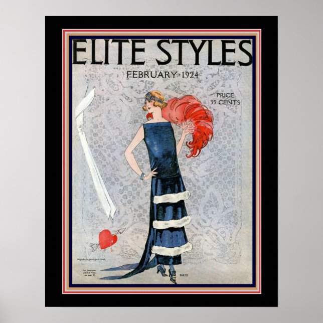 Elite Stilar Art Deco 1924 Cover 16 x 20 Poster (Framsidan)