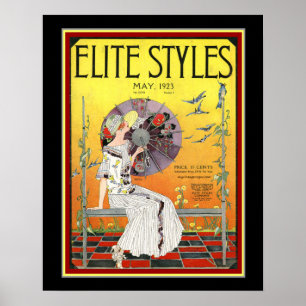 Elite Stilar Art Deco-täckning maj 1923 Poster