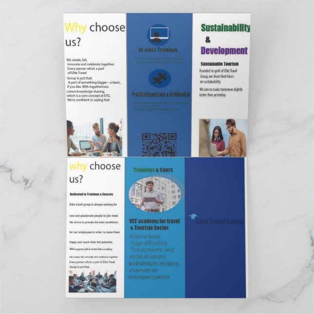 ELITE TRAVEL GROUP broshur Kort (Inuti)