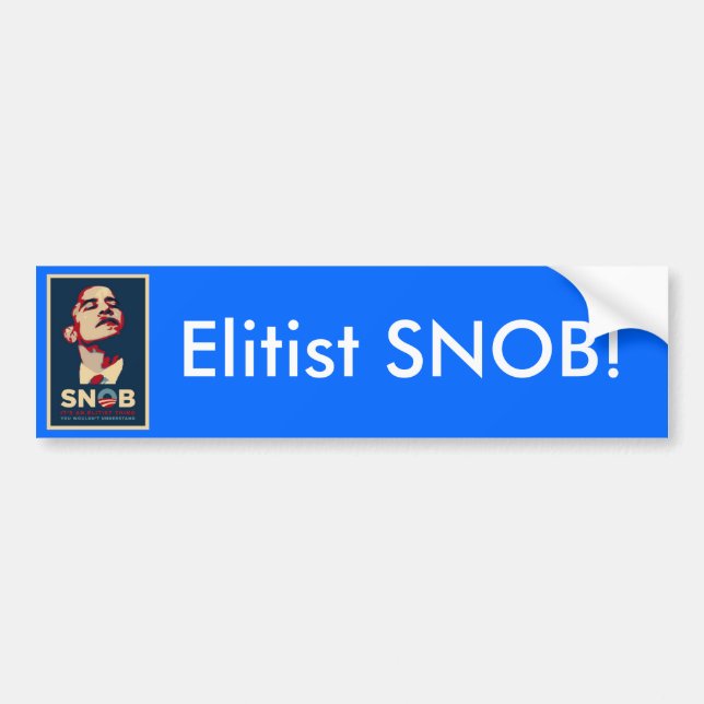 Elitisk SNOBB! Bildekal (Framsidan)