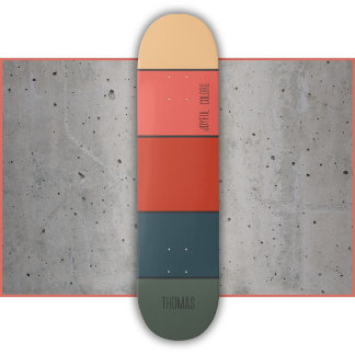 Elitistiska saker, glada färger retro-randiga mini skateboard bräda 18,5 cm