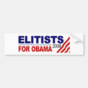 Elitists för Obama Bildekal