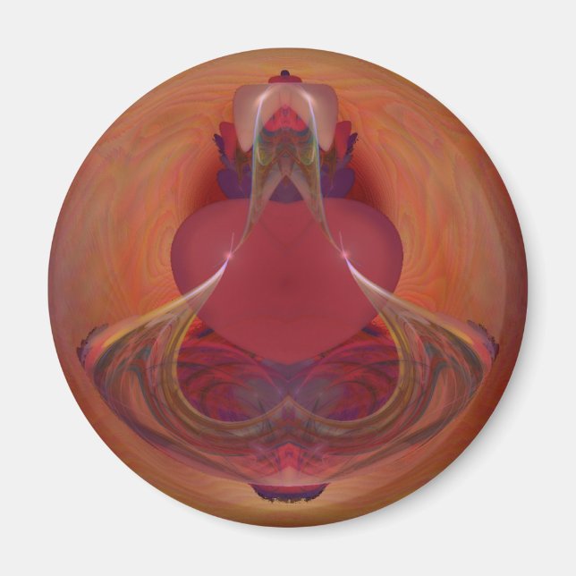 Elixir från Kärlek Potion Flaska Fractal Magnet (Framsidan)