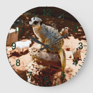 Eliza Queen of the Meerkats, Wall Clock Stor Klocka