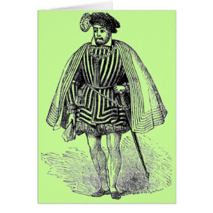 Elizabeth abethan Mode Hälsningskort