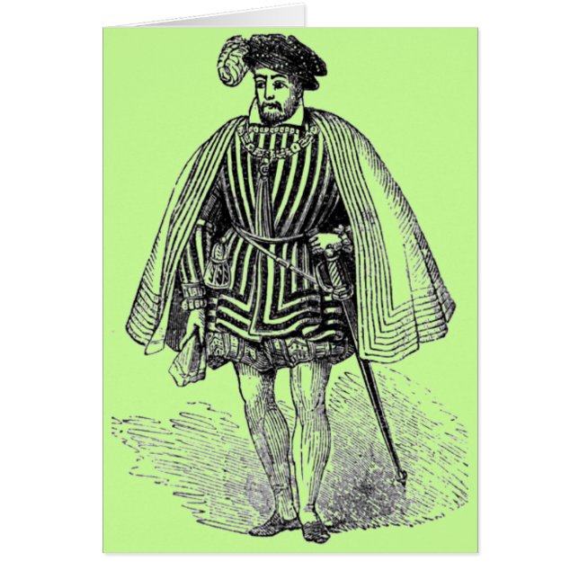 Elizabeth abethan Mode Hälsningskort (Framsidan)