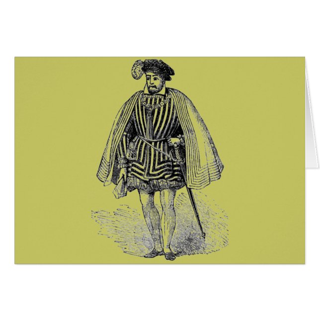 Elizabeth abethan Mode Hälsningskort (Framsidan Horizontal)