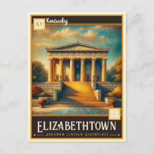 Elizabeth abethtown Kentucky VINTAGE Vykort