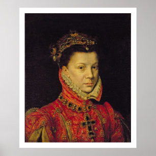 Elizabeth av Valois (1545-68) 1570 (olja på Poster