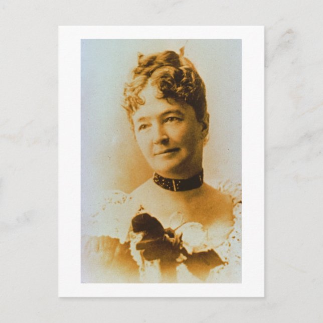 Elizabeth Bacon Custer (1842-1933), fru till gener Vykort (Framsida)