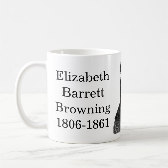 Elizabeth Barrett Browning citerade på skriftlig f Kaffemugg (Vänster)