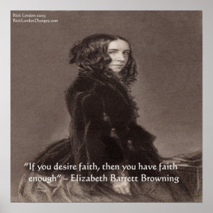 Elizabeth Barrett Browning Faith Affisch för Citat