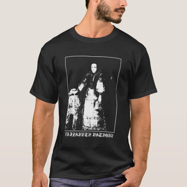Elizabeth Bathory Countess Vampire Goth T Shirt (Framsida)