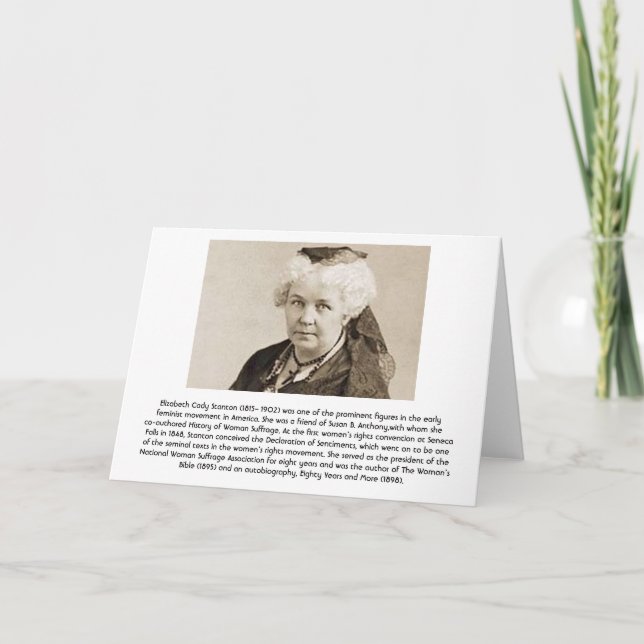 Elizabeth Cady Stanton - Feminist Kort (Framsida)